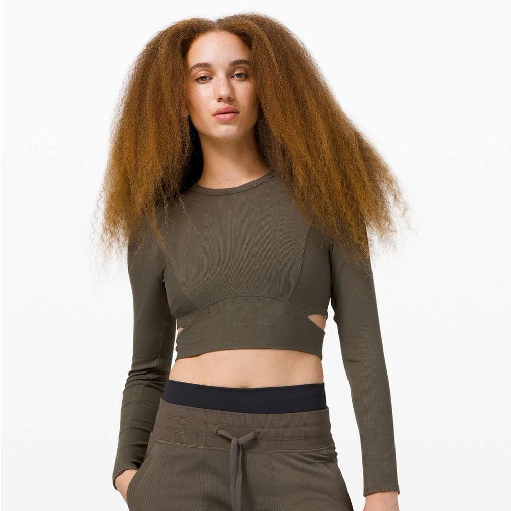 Lululemon LA Cut-Out-Waist Crop Long Sleeve